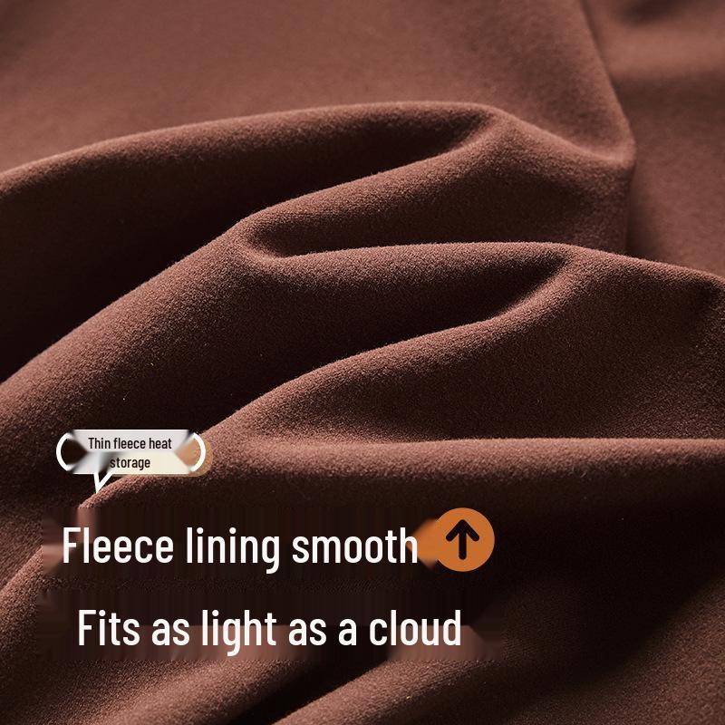 Satin Mesh V-Neck Warm Underwear with Fixed Cup Padding, Micro-Brushed Innerwear.