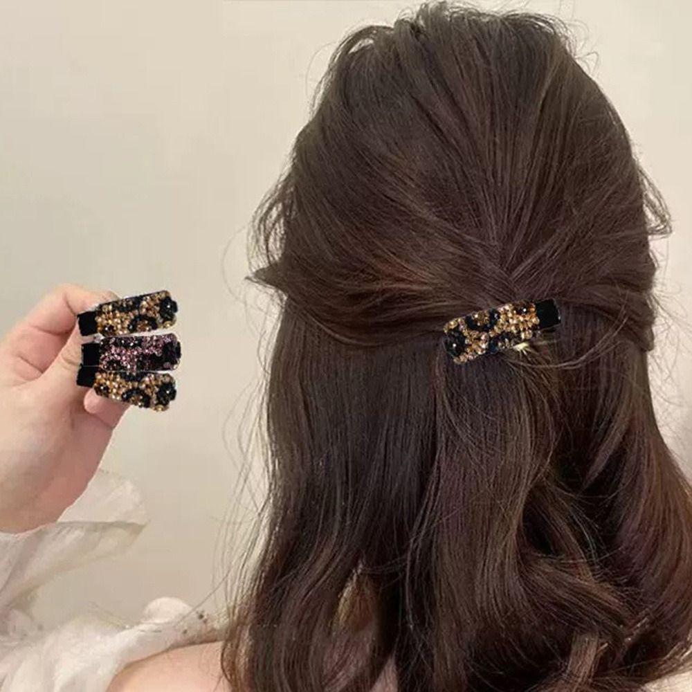 Shiny Zircon Hairpin Rhinestones Cute Hair Clip Cute Colorful Rhinestones Hairpin Girls