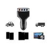 Portable 4 Port Car Charger Quick Charging Adapter USB Car Socket Adapter with Cord for Car Truck Navigation Cameras