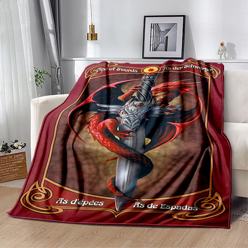 Gothic Style Blanket Ultra-Soft Suitable for Office Bedding Seaside Four Seasons Universal Modern Style Birthday Christmas Gift Blanket
