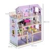 Deluxe Wooden Kids Doll House with 13 Piece Furnitures Cottage Children Girls Dollhouse Entertainment Imagination Toy Game