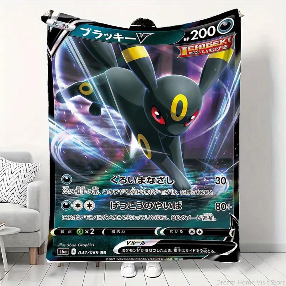 Pokemon Cartoon Kaart Pikachu Flanellen Deken Figuren Huis Bank Lunchpauze Dekens Kinderen Student Deken Slaaphoes Kinderen Cadeau