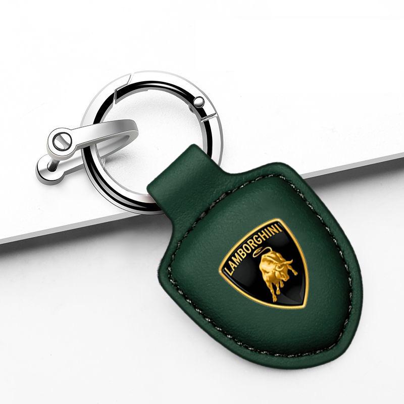 5 Kolorów Skórzany Brelok Tarcza Biznesowi Mężczyźni Kobiety Do Lamborghini LP570 LP610 Urus LP700 LP770 Gallardo Aventador Akcesoria