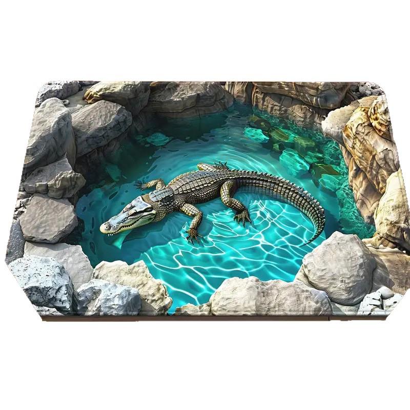 Versatile 3D Floor Mat for Entryway & Bathroom - Easy Care Design
