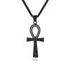 Ancient Egyptian Anka Titanium Steel Cross Necklace Niche Literary Personality Body Protection Pendant Sweater Chain