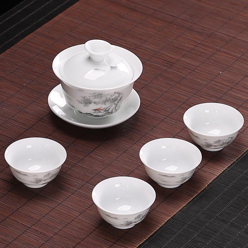 Naijiang White Porcelain Kung Fu Tea Set