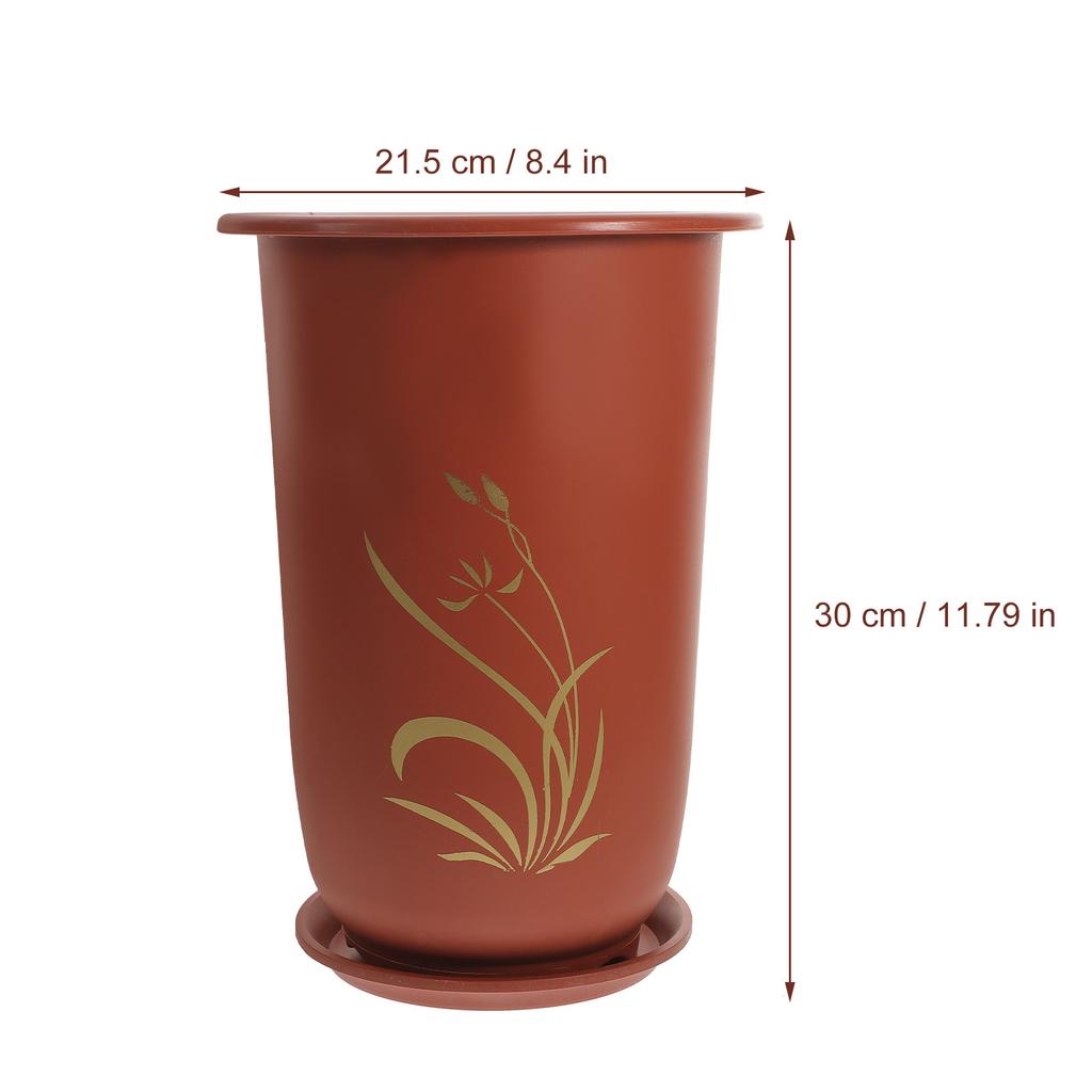 2Pcs Resin Orchid Planters Breathable Flower Pots Saucer Safe Durable Long Lasting Spring Outdoor Decor Orchid Plant Pots
