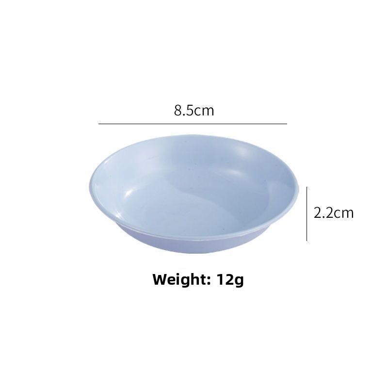 Бытовая кухонная тарелка для соусов, круглая, китайская, для приправ синий