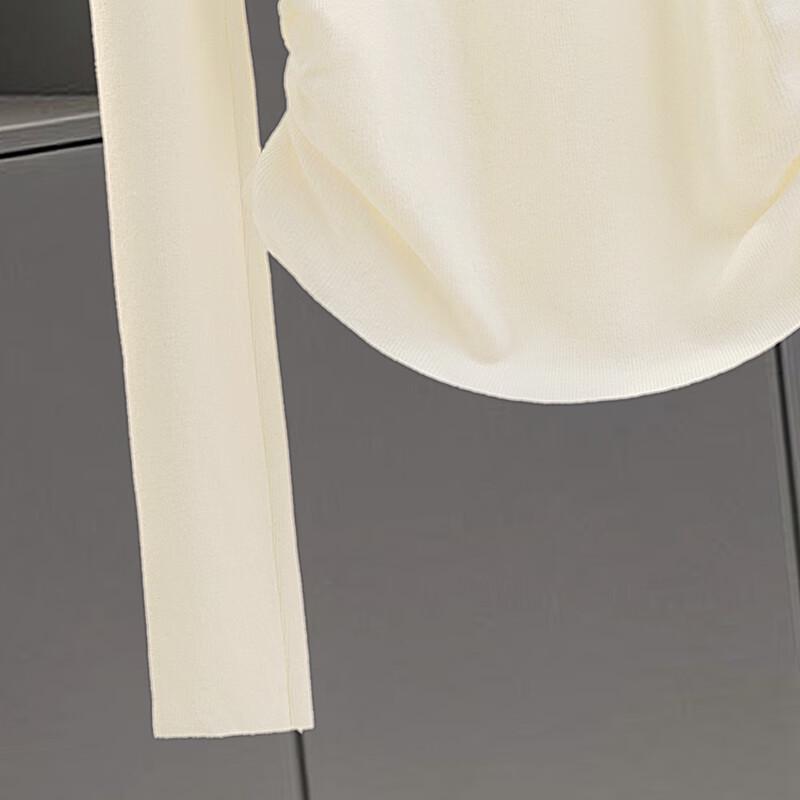 Women's Elegant Solid Long Sleeve Knit Top