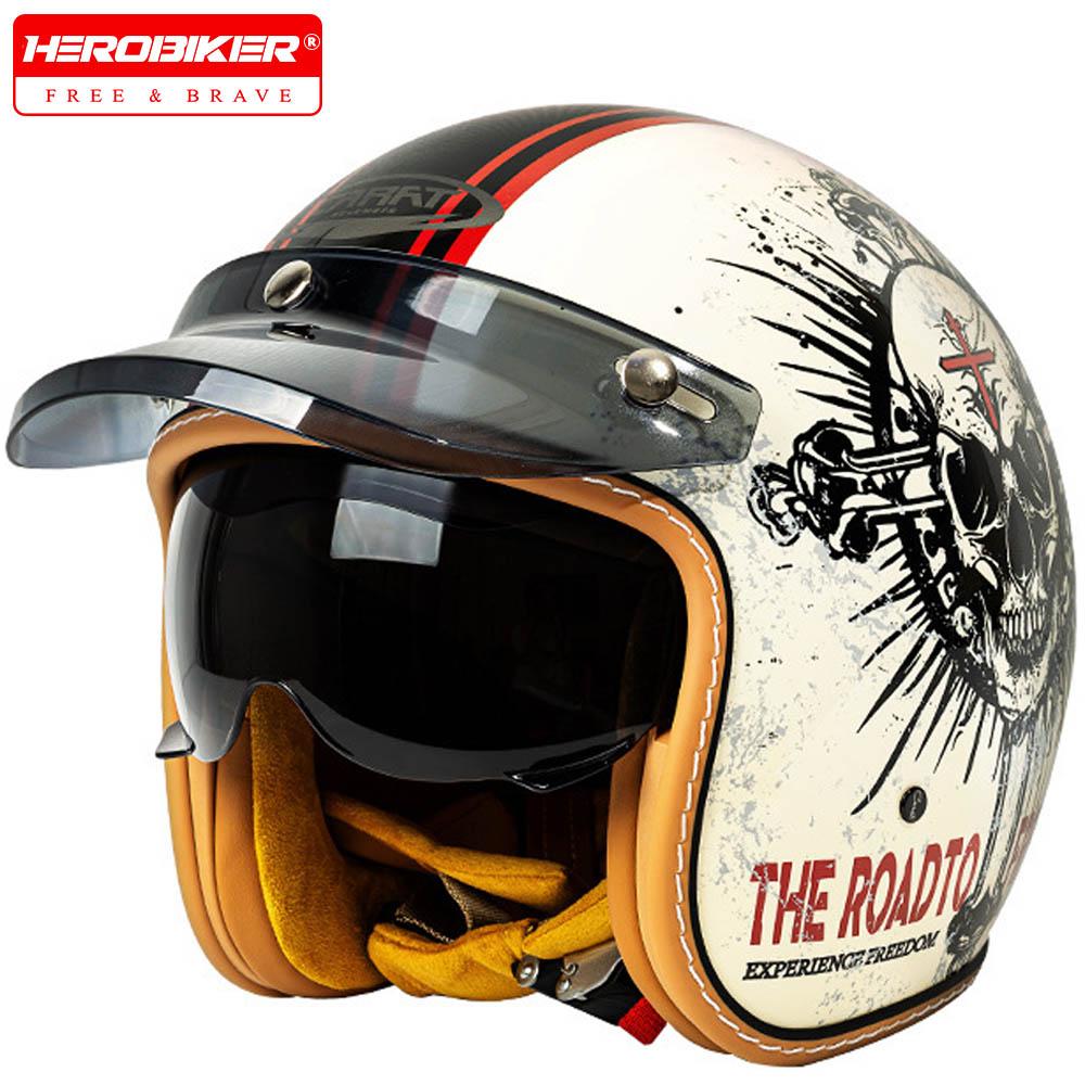 

Новый мотоциклетный шлем Классический ретро мотоциклетный шлем Шлем с открытым лицом Для мужчин женщин Черные линзы Защитный шлем Мотоциклетные аксессуары M