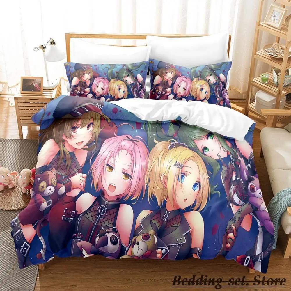 D4DJ All Mix Sängkläder Set Enkelt Twin Full Queen King Size Sängset Vuxen Barn Sovrum Påslakanset Anime sängkläder Säng