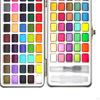 , 50/72/90 Assorted Vibrant Solid Colors Box with Refillable Pen, Perfect for Students Kids