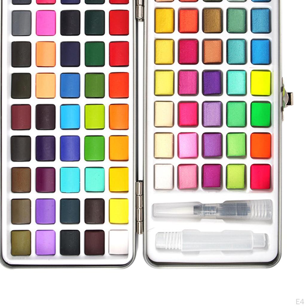 , 50/72/90 Assorted Vibrant Solid Colors Box with Refillable Pen, Perfect for Students Kids