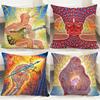 A-Alex GreyS Art Cushion Cover Comfortable Reversible Pillow Cover Ideal for Car Sofa Bedroom & Beyond