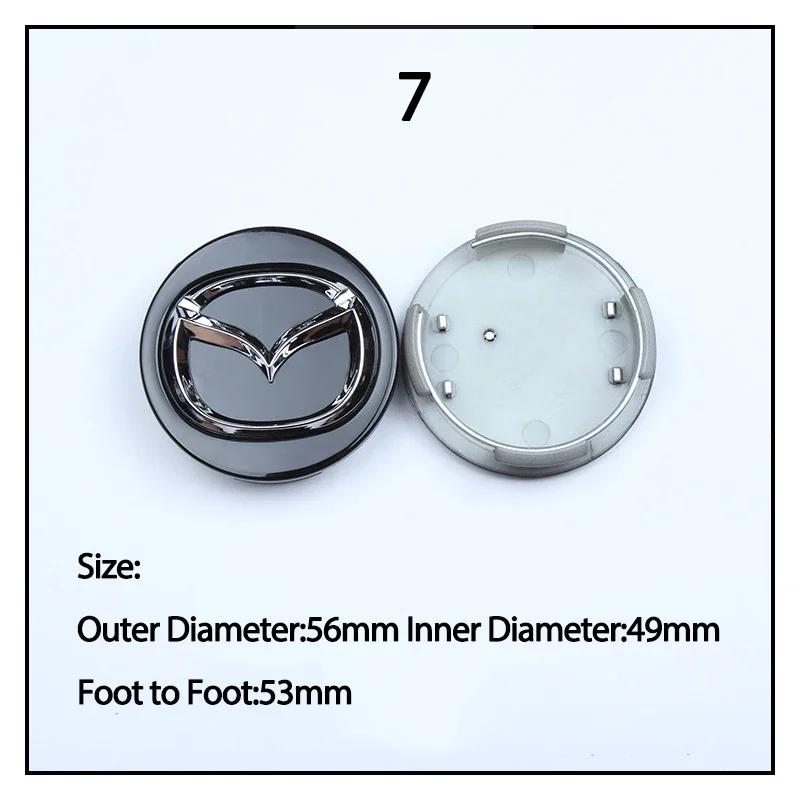 2025 Hot 52mm 56mm Car Wheel Center Cover Hub Cover Decoration for Mazda Atenza MX3 CX3 CX5 2 3 6 323 626 RX8 RX7 Protege Axela