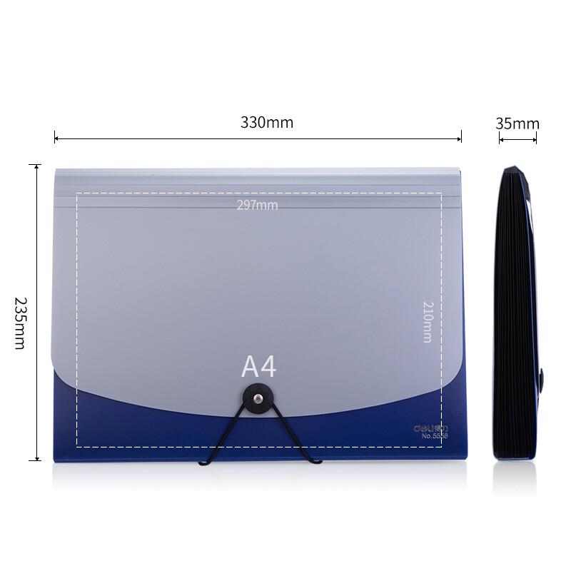 Deli A4 13-Pocket Accordion File Folder