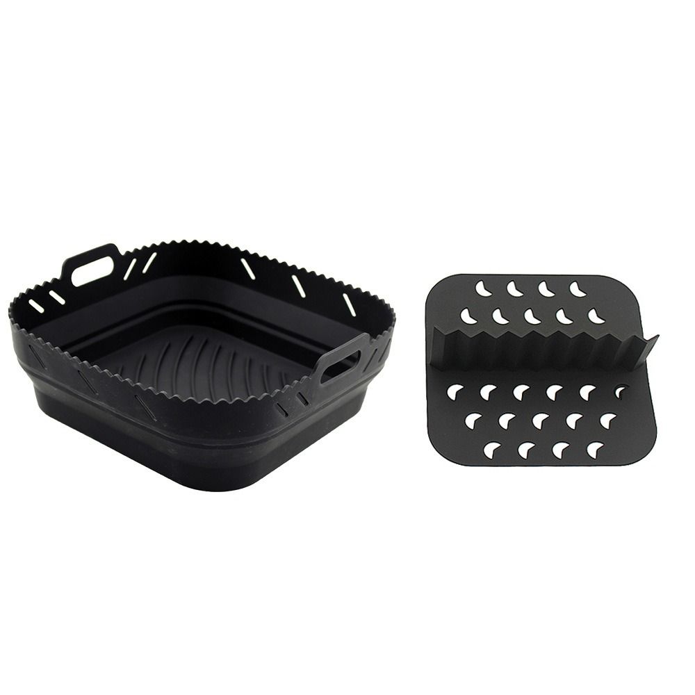 Foldable Silicone Air Fryer Trays Reusable Pot Oven Liner  Air Fryer Accessories