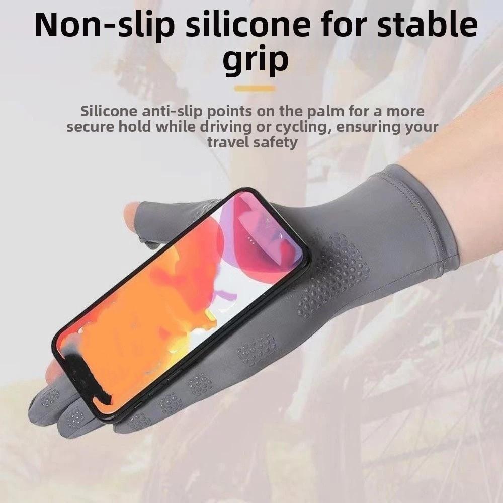 Non-Slip Ice Silk Riding Gloves Waterproof Summer Driving Mittens Summer Season