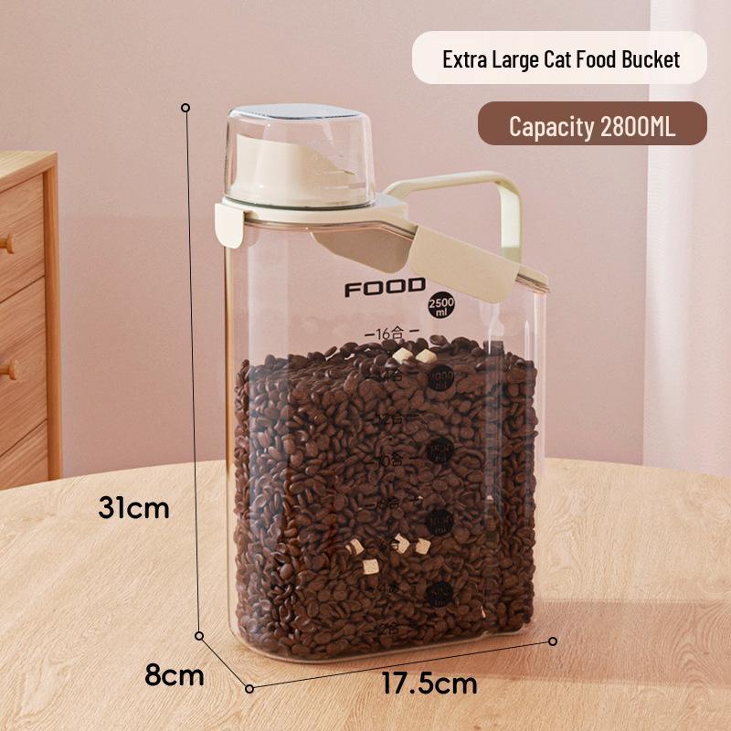 Pet Food Vacuum-Sealed Storage Container for Cats & Dogs