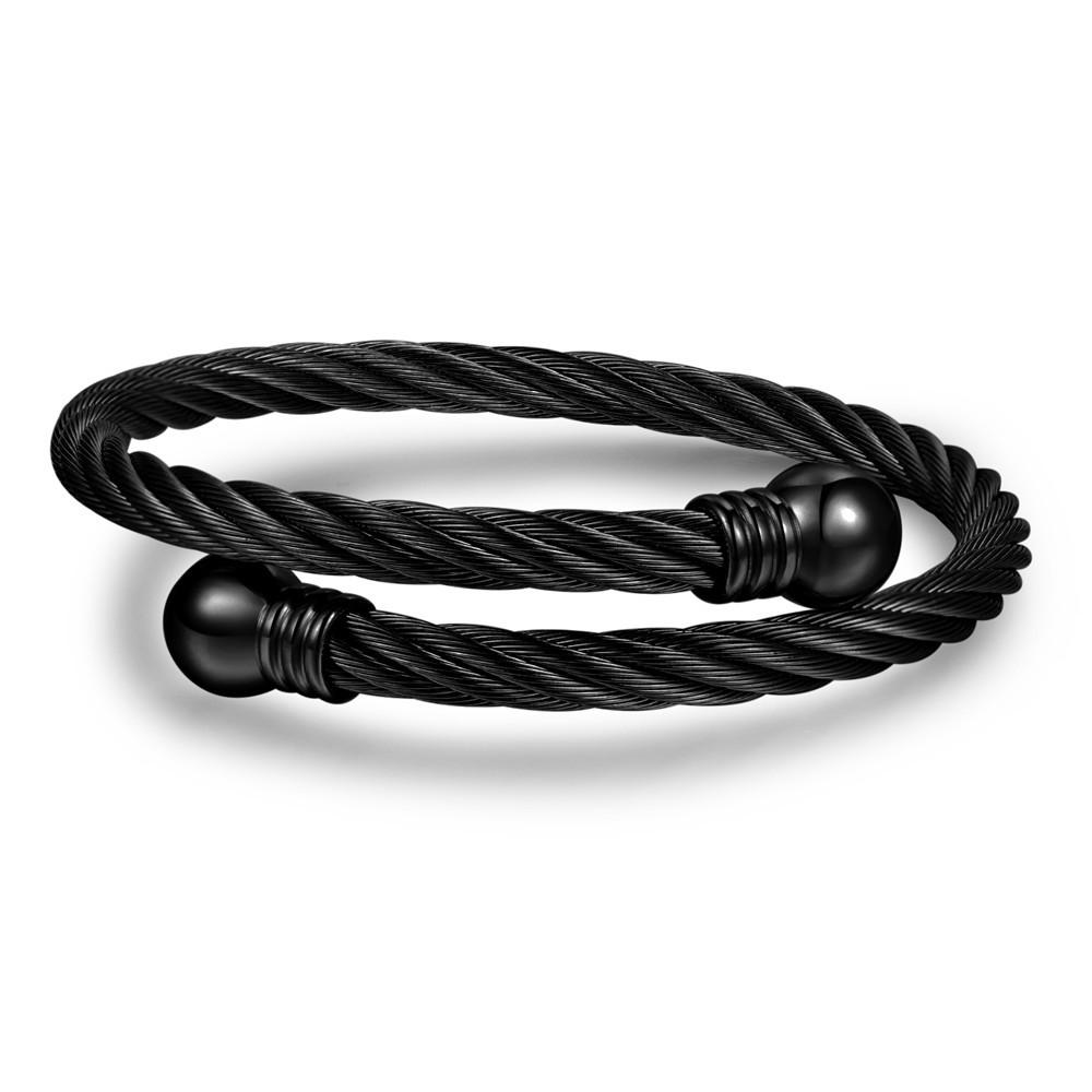 Unique Retro Style Stainless Steel Wrapped Geometric Bracelet Fashion Unisex Accessory Gift