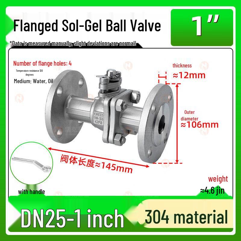 

YunDuo 304 Stainless Steel Manual Flange Ball Valve