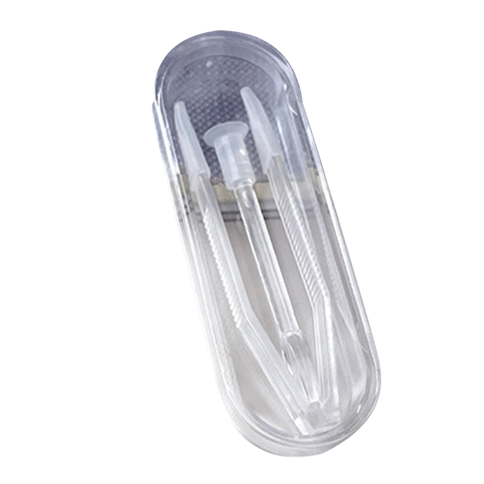 

Multifunction Scoops Tweezer Set Contact Lens Insertion Portable Organization Holder Accessory Practical Equipment прозрачный