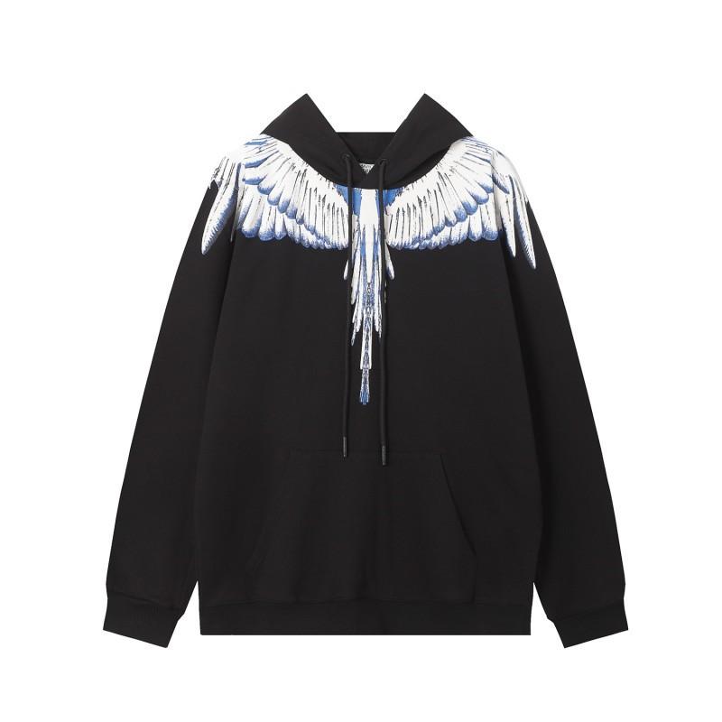 Sudadera MB Color Pluma Alas Fantasma Marcelo Marca de Moda Año de la Serpiente Relámpago Sudadera con Capucha para Pareja