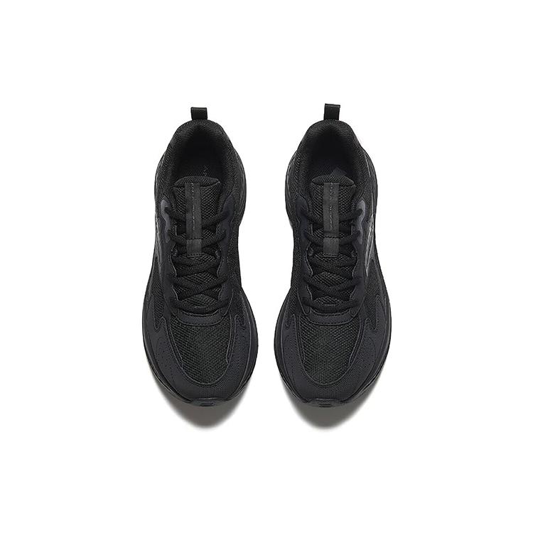Anta Cushioning Slip Resistant Abrasion Resistant Low top Running Shoes Men's Black 912345595-4