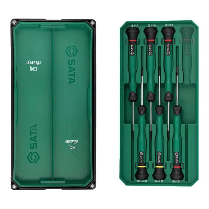SATA 09312 6-Piece Precision Slotted & Phillips Screwdriver Set