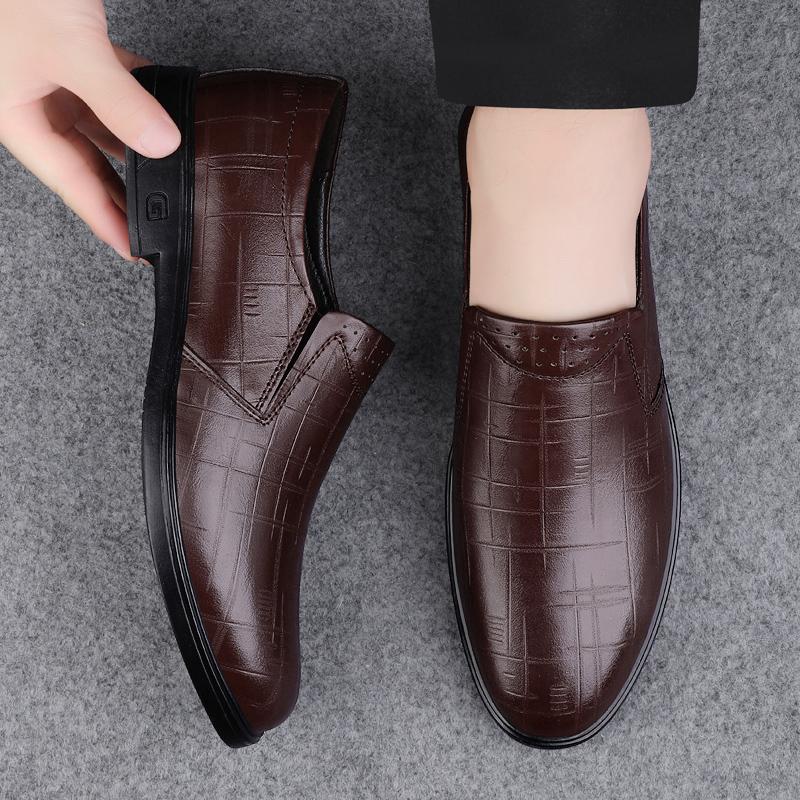 Classic Brand Men's Genuine Leather Shoes Office Business Dress Shoes Men's Loafers Casual Driving Shoes Anti Slip Free Delivery