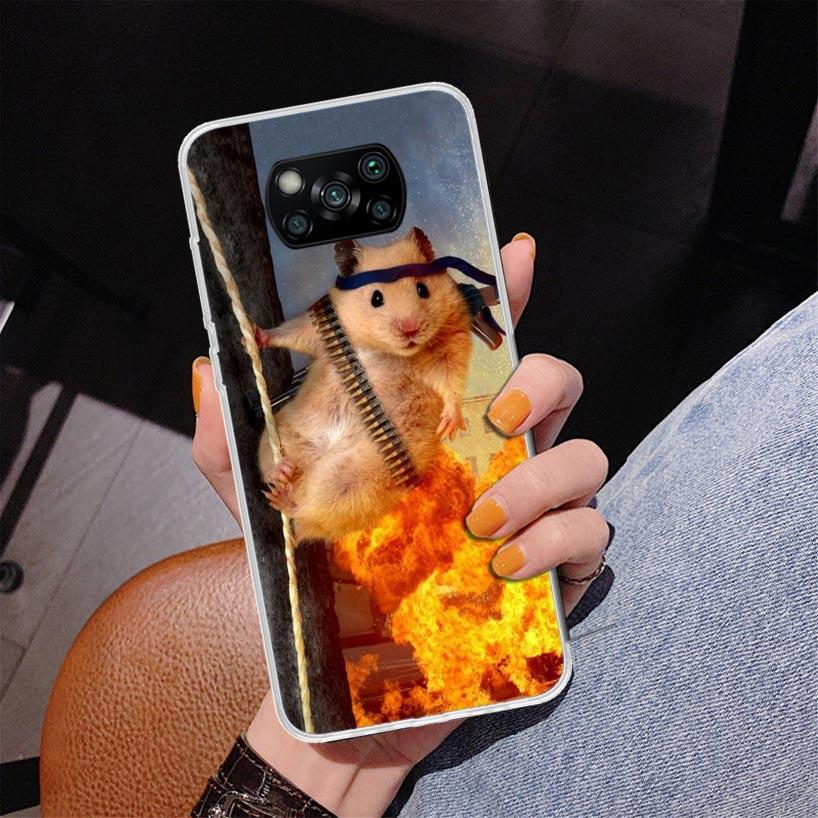 Cute Lovely Pet Hamster Phone Case For Xiaomi Poco X7 X6 X5 Pro F7 Ultra Redmi 15C 15 13C 13 12C 12 10 10A 10C 9 9A 9C 9T Cover