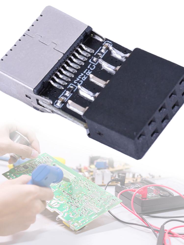 USB 2.0 Expansion Board Motherboard Converter Plug & Play USB2.0 TYPE-E Header Extender Card for Mac OS/Windows Linux
