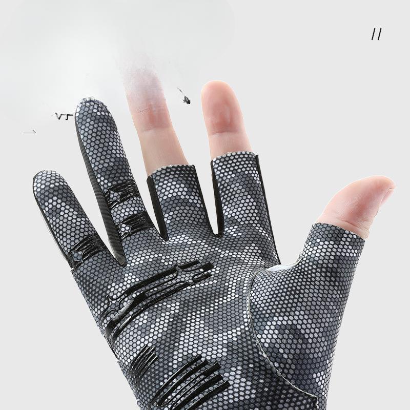 New Fishing Gloves for Men and Women Lascielli Non Slip Breathable Three Finger Cool Sun Protection Non Slip Fishing Gloves