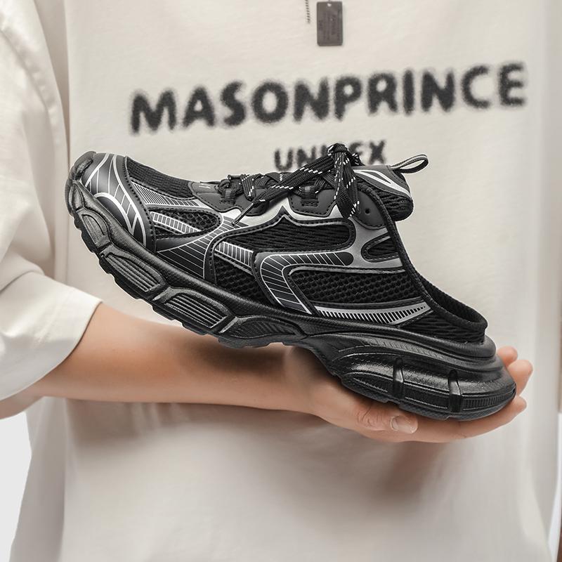 Wygodne Męskie i Damskie Modne Buty Męskie Outdoor na Grubej Podeszwie Buty Siatkowe Sportowe Casualowe Buty Boardowe Paryż Para Pół-Klapki