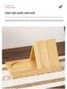 Acacia Wood Triangle Bookshelf & Coaster - Multifunctional Solid Wood Bookshelf for Bedroom or Kitchen with Recipe Rack & Bookmark Holder.