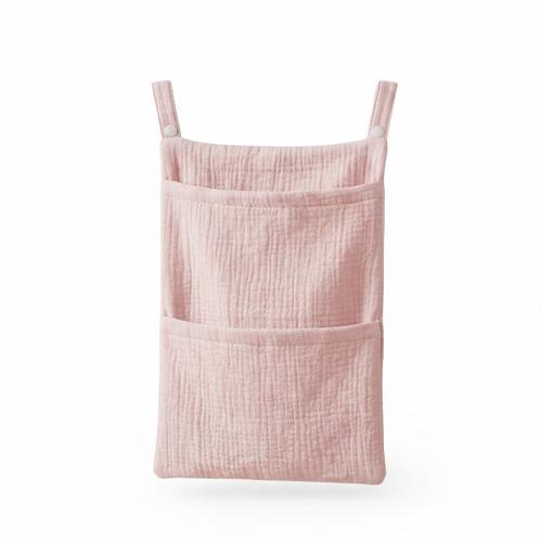 Solid Color Cotton Baby Crib Hanging Bag Multi Functional Newborn Storage Bag for Stroller Baby Infant Kids Bedding Hanging Bag