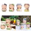 Girl Flower Pot Plant Container Flowerpot Creative, Cute, Home Decor Resin Plant