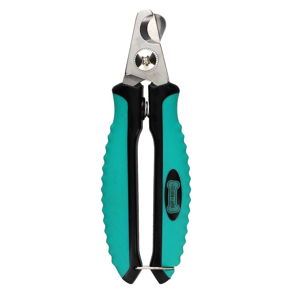 Ruff 'N Ruffus, Cat & Dog Grooming Kit, Deshedding Brush & Nail Clipper, Aqua, 1 Deshedding Brush, 1 Nail Clipper