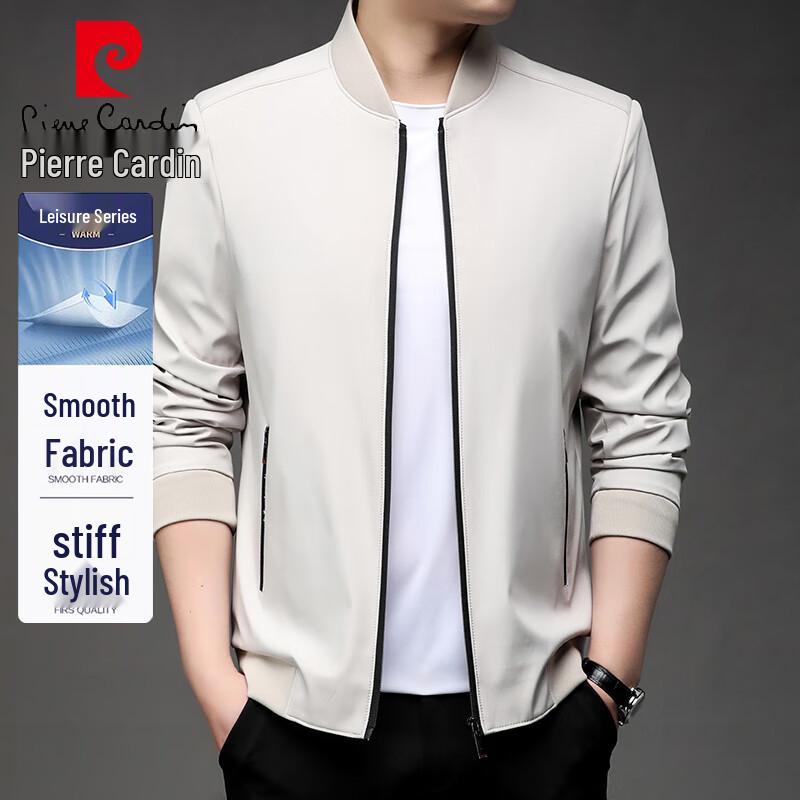 

Pierre Cardin Men s Casual Windproof Baseball Collar Jacket L