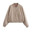 Foreign trade Europe, America, spring and autumn casual versatile long-sleeved single-breasted soft pilot short jacket
