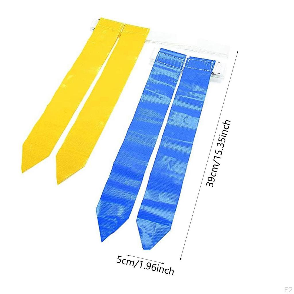 Flag Football Belts American Waist Pointed PVC Streamer Professional with Cones, for