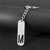 NEW DIY Stainless Steel A-Z Letters Key Chain 26 Alphabet Charm Metal Keyring Men Women Car Key Ring Unique Gift