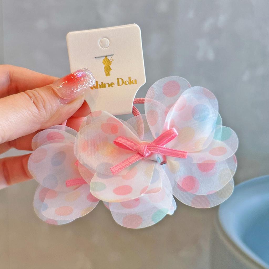 OuJyO Hair Ties for Cute Lace Butterfly Hair Girls Hair Accessories for Cute Set of Hair Ties for Year Kindergarten Hair Shrine First Celebration