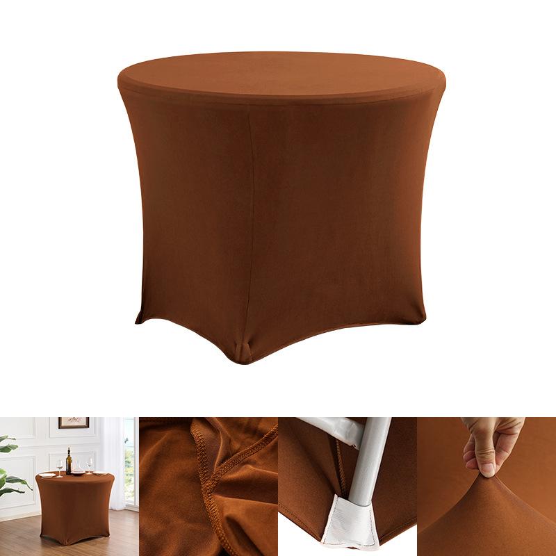 

Multi-Color Stretch Table Cover Round Spandex Fitted Elastic Tablecloth for Wedding Birthday Party Holiday Hotel Decoration 4FT 122cm