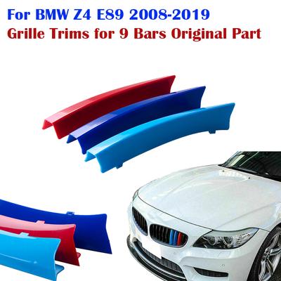 Vhodné pro BMW E89 Z4 2008- Přední mřížka ledvinek Klip Samolepka Pruh Kryt Lišta Pro 9 lamel Mřížka Dekorace auta