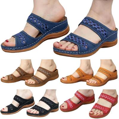 Weiche Hausschuhe für Damen mit dicker Sohle – große Größe, weiche Sohle, hohles Design