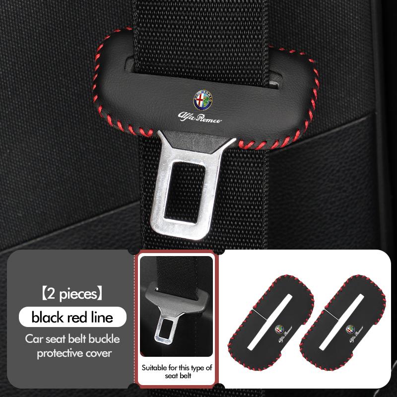 ZFMNR1 Car Seatbelt Plug Protector Case Seat Belt Buckle Clip Cover For Alfa Romeo 159 Giulietta 156 147 Giulia Mito GT Stelvio Spider