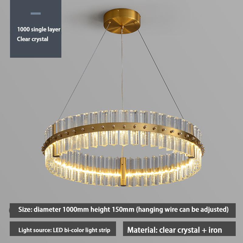 Modern LED Chandeliers for Living Room Ring Crystal Light Chandelier Dining Room Cristal Hanging Lamp Lustre Luminaires Fixtures
