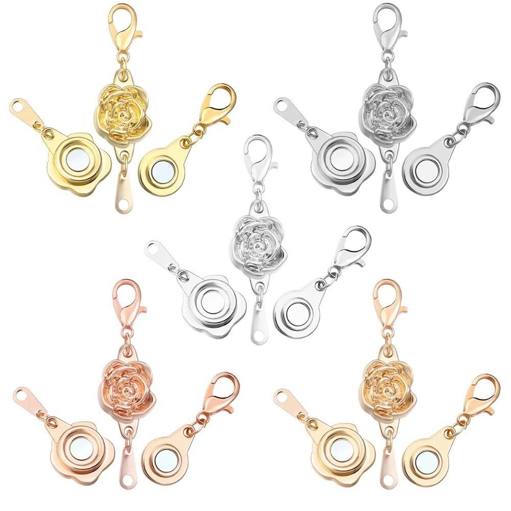 5pcs Portable Alloy Jewelry Clasps Delicate Rust-proof Bracelets Clasps Universal Jewelry Findings DIY Crafts