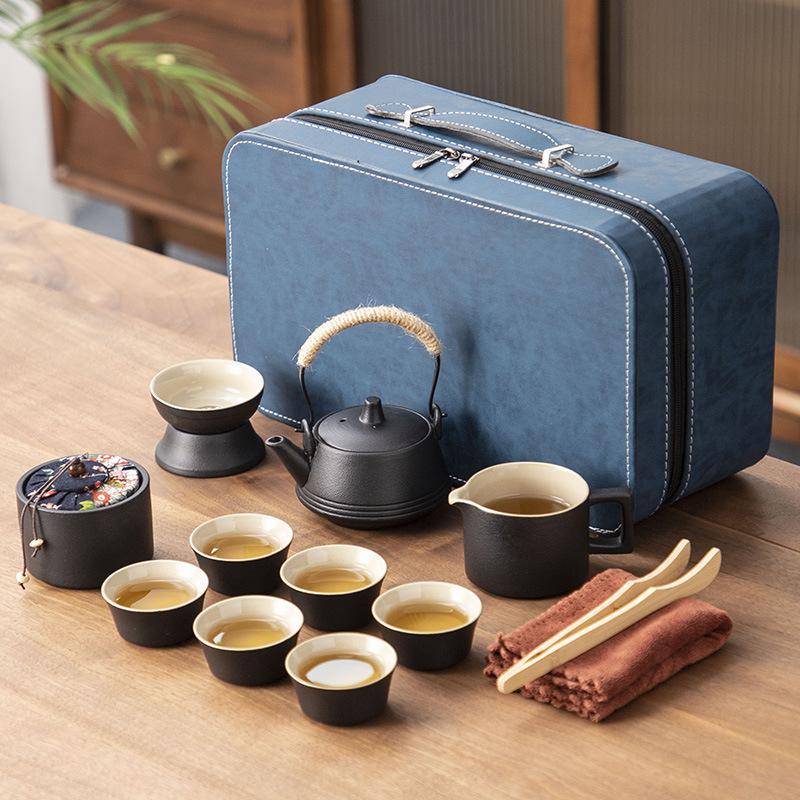 Ceramic Portable Travel Tea Set Household Gifts Business Company High-end Gifts